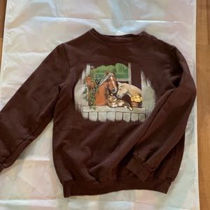 80s painted horse sweatshirt